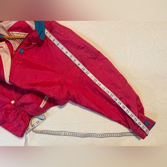 Vintage Utex Neon Pink and Blue Spring Lightweight Retro Jacket Size Large - Picture 13 of 13